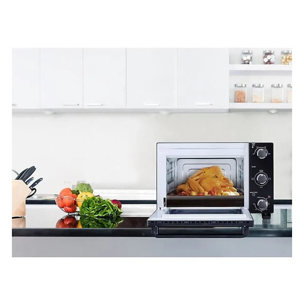 CONTINENTAL EDISON CEMF22B - Minifour électrique 22L noir - 1300W - Rotissoire, Convection naturelle