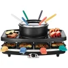 CONTINENTAL EDISON FD12881 Appareil a raclette et fondue 8 personnes - Noir