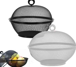 Corbeille à Fruits 2 Paniers avec Couvercles 27 cm