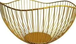 Corbeille à Fruits en Métal Or 25 cm