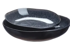 Corbeille à fruits IRIS 27,5cm et 32,5cm - 2 pièces - Bleu nuit