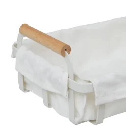 Corbeille à pain Balm L27,6cm blanc en métal - Blanc- 5five