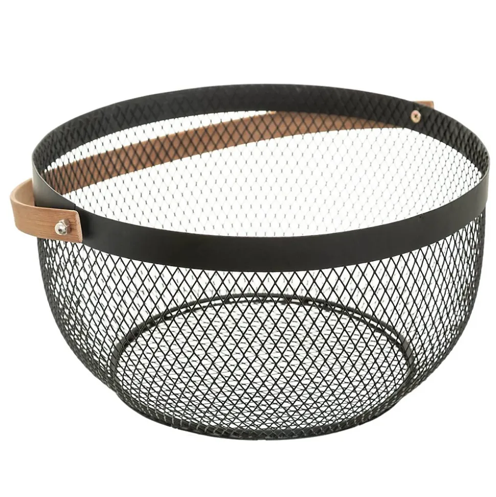 Corbeille en métal 29cm Mesh noir - Noir- 5five
