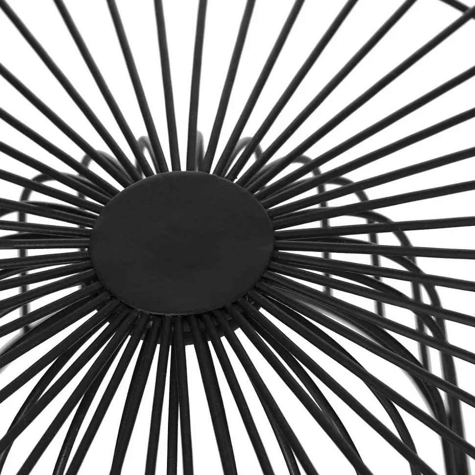 Corbeille en métal sur pied 28 cm Noir - 5Five