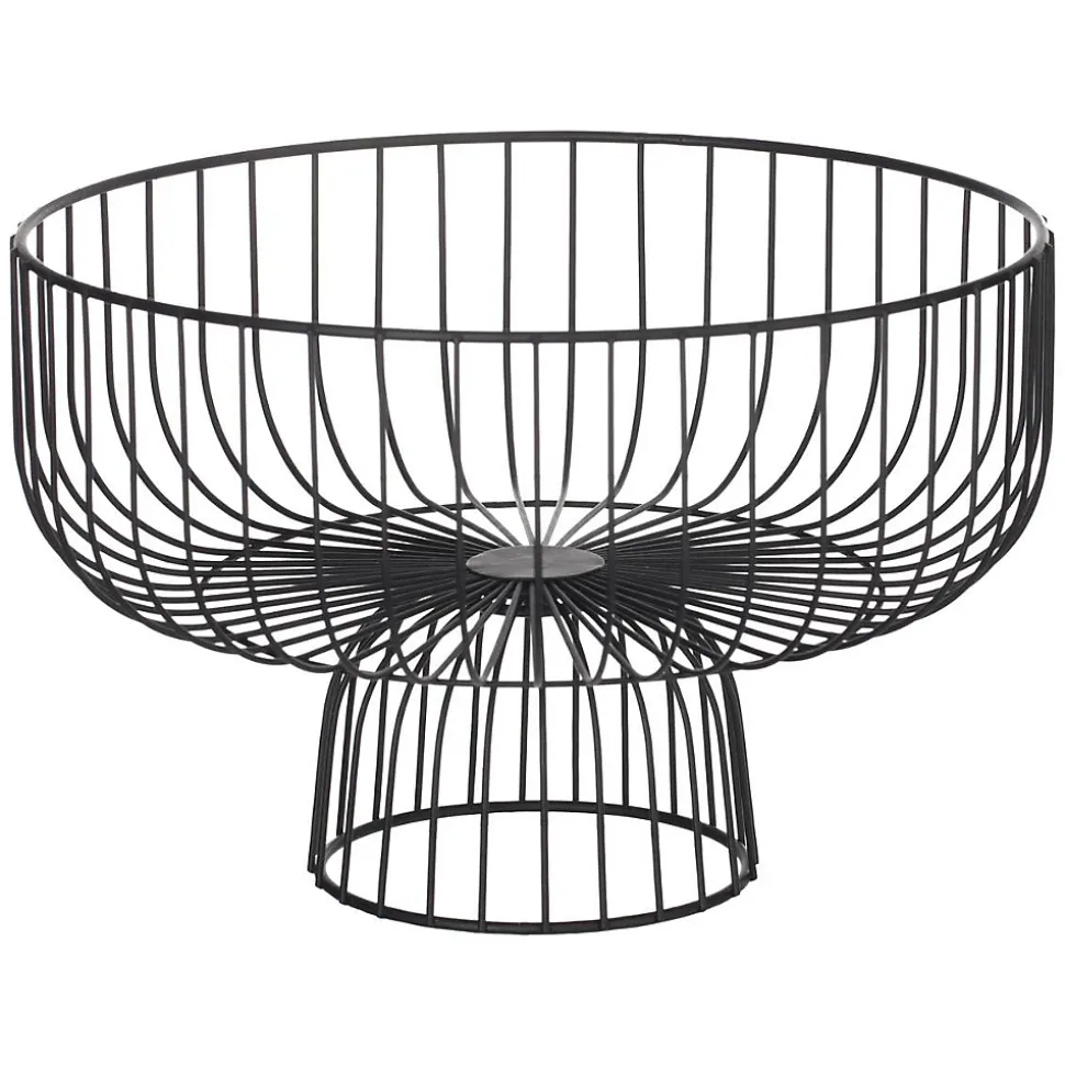 Corbeille en métal sur pied 28 cm Noir - 5Five