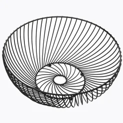 Corbeille torsadée en métal 30 cm Noir - 5Five