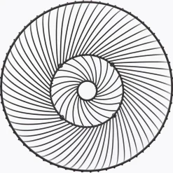 Corbeille torsadée en métal 30 cm Noir - 5Five