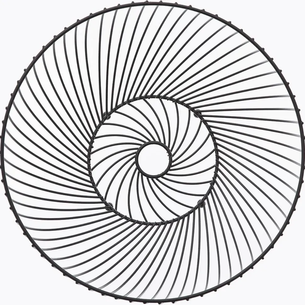 Corbeille torsadée en métal 30 cm Noir - 5Five