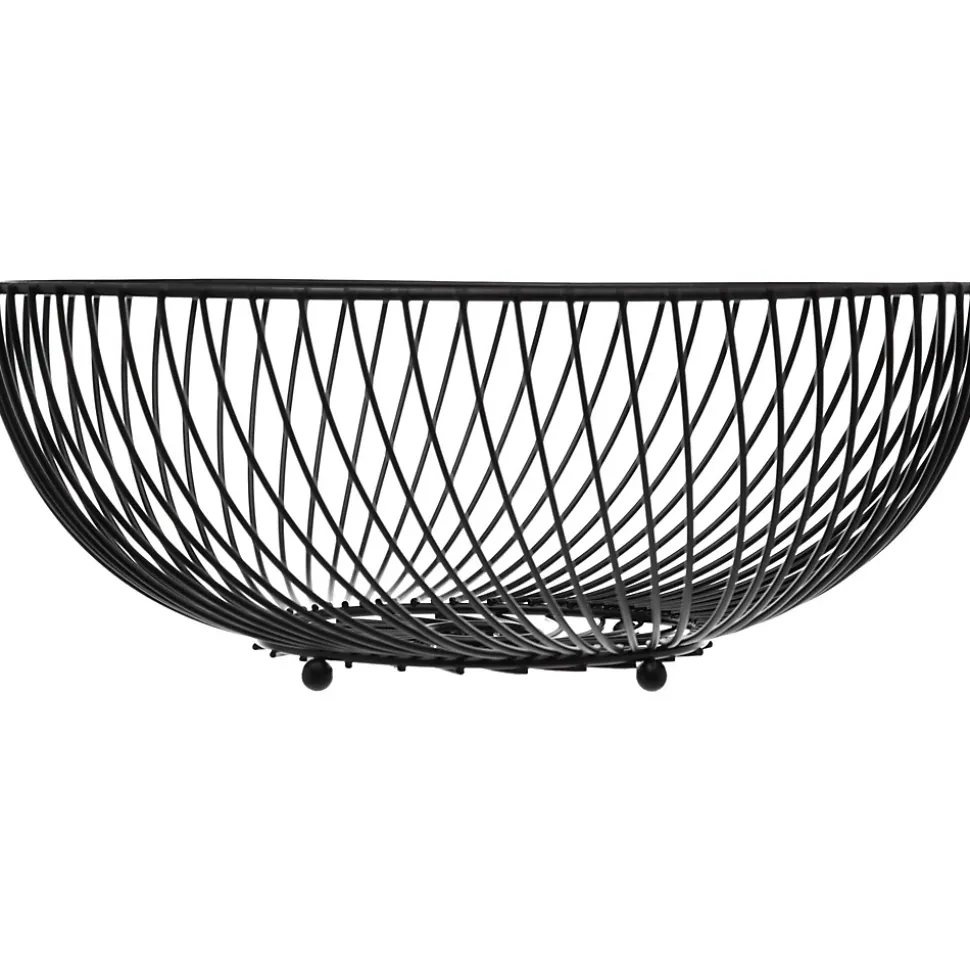 Corbeille torsadée en métal 30 cm Noir - 5Five