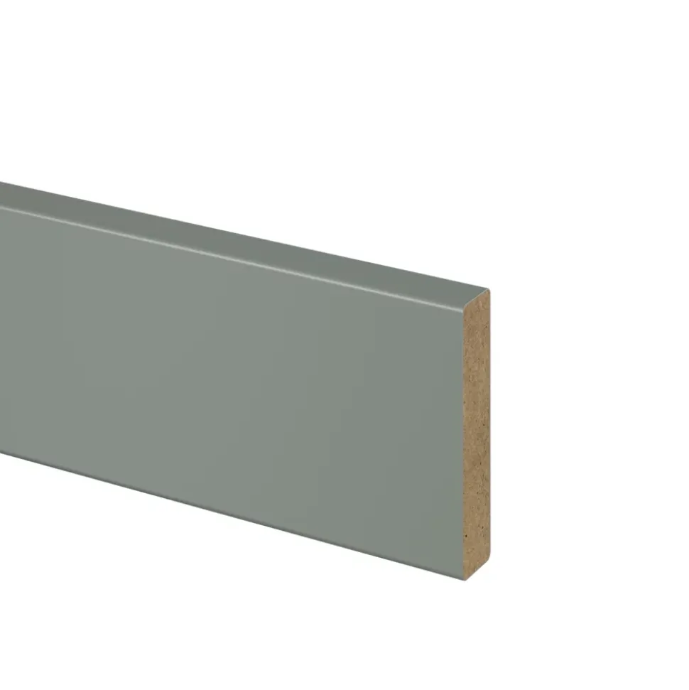 Corniche et bandeau cache-lumière GoodHome Ash vert sauge H. 16 mm x l. 2.4 m x Ep. 7,5 mm