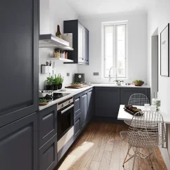 Corniche et bandeau cache-lumière GoodHome Garcinia ciment H. 35 mm x l. 2.4 m x Ep. 59.5 mm