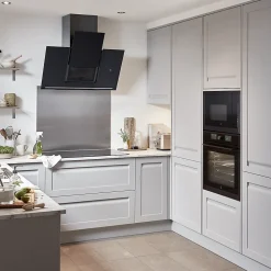 Corniche et bandeau cache-lumière GoodHome Garcinia ciment H. 35 mm x l. 2.4 m x Ep. 59.5 mm