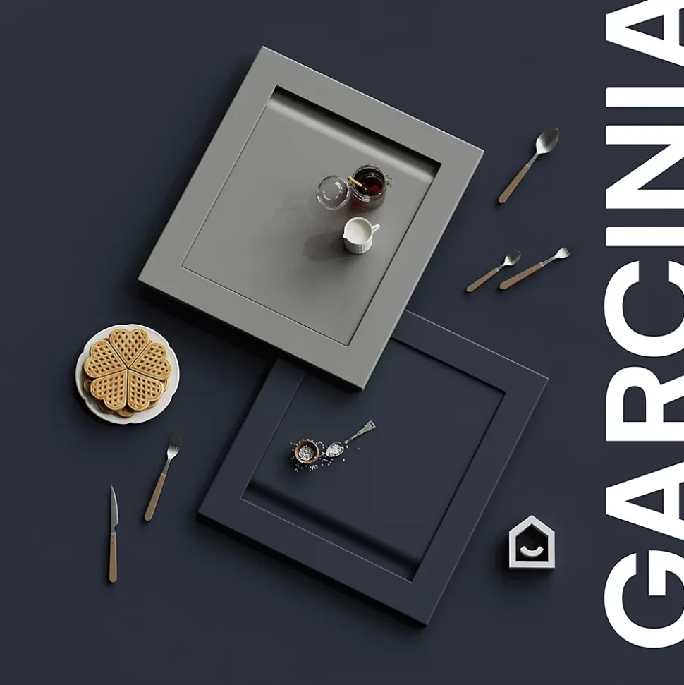 Corniche et bandeau cache-lumière GoodHome Garcinia ciment H. 35 mm x l. 2.4 m x Ep. 59.5 mm