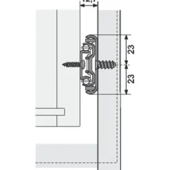Coulisse à bille largeur de montage 12,7 mm (la paire) - Hettich - 500 mm