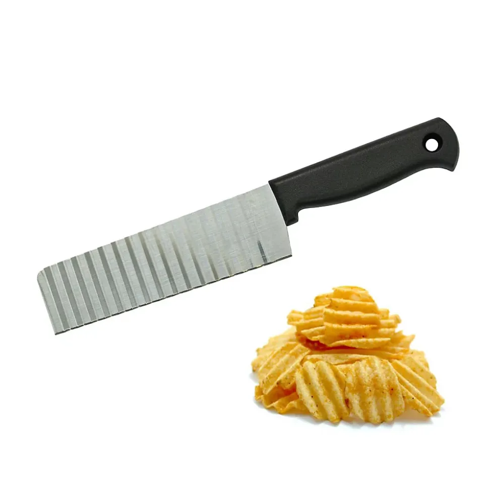 Couteau à lame ondulée pour frites, légumes et fruits Nirosta