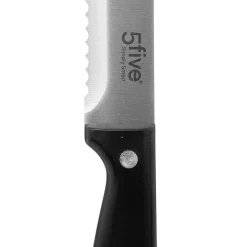 Couteau à pain inox - lame 20cm Essentiel Black - 5Five