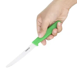 Couteau à Tomates Denté Professionnel Vert 100 mm - Hygiplas