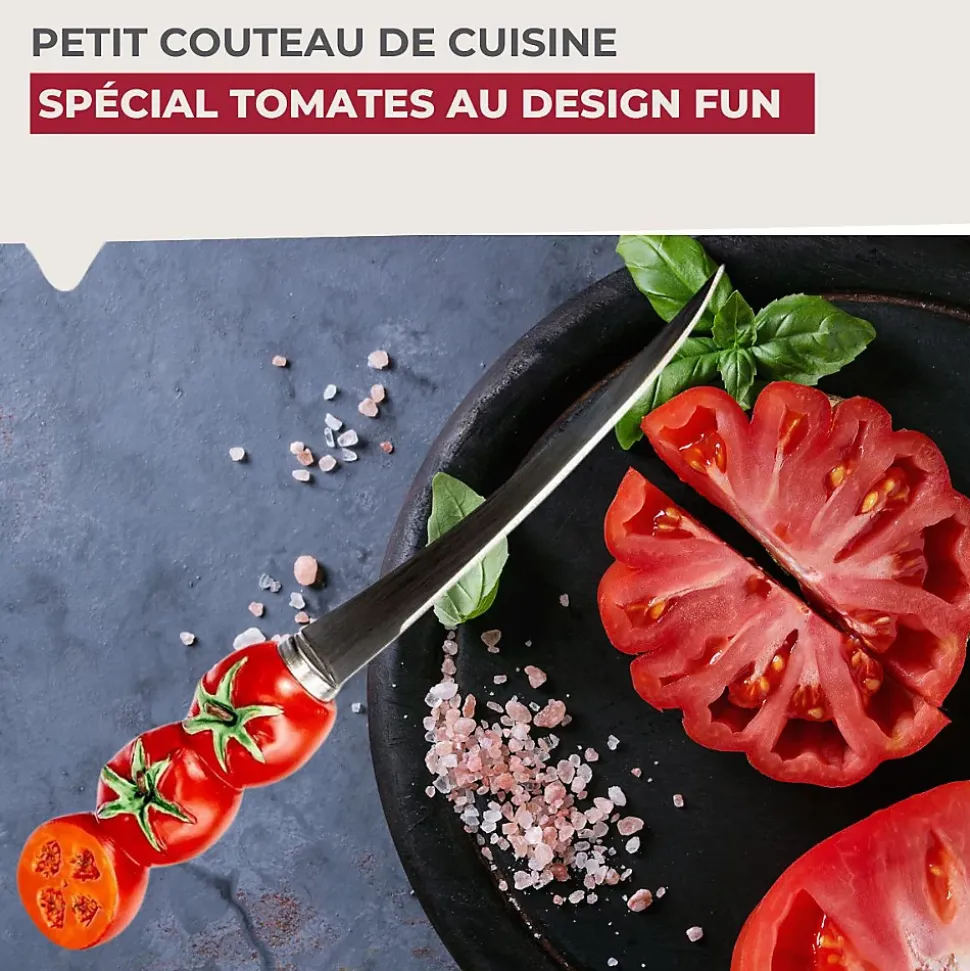 Couteau à tomates lame crantée 11 cm Fackelmann