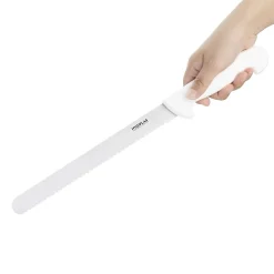 Couteau à Trancher Denté Blanc 255 mm - Hygiplas