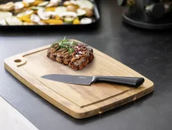 Couteau de chef noir en acier inoxydable Ace taille moyenne