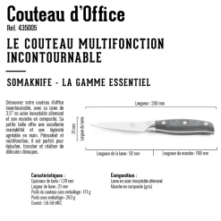 Couteau d'Office 3,5 pouces, gamme Essentiel - SOMAGIC