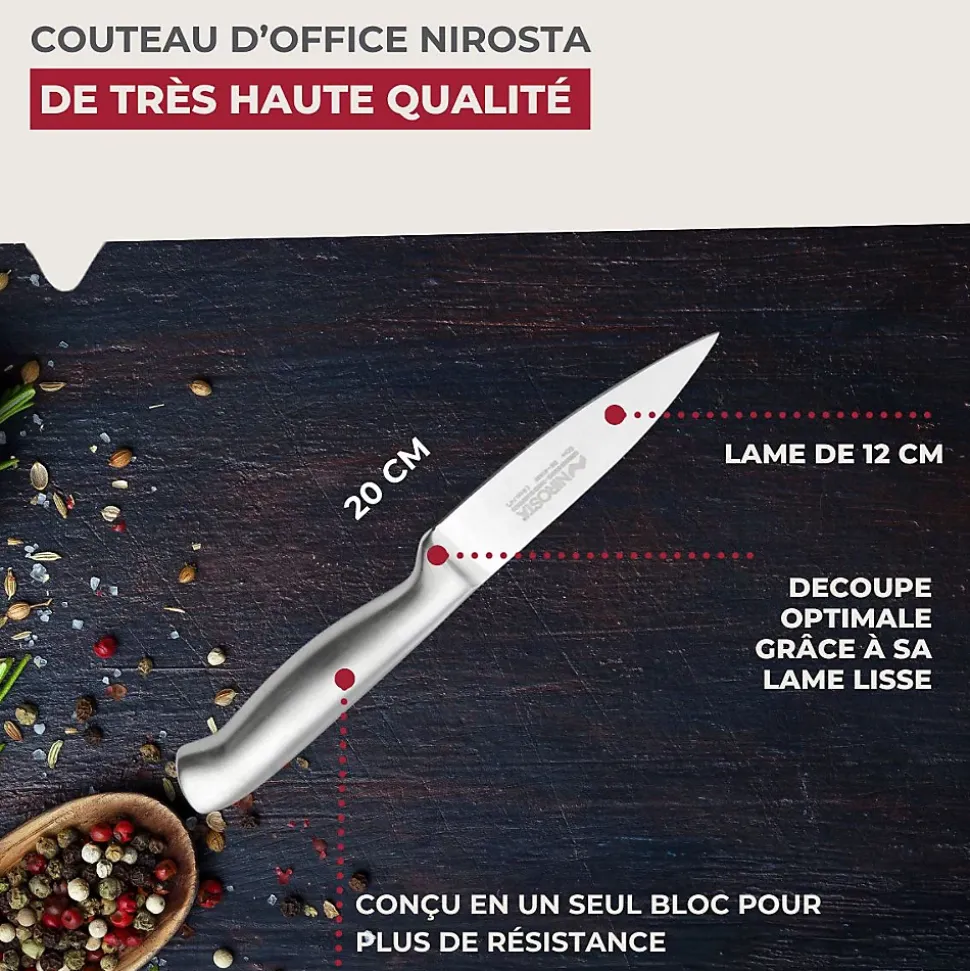 Couteau d'office en inox 20 cm en tout Nirosta Star