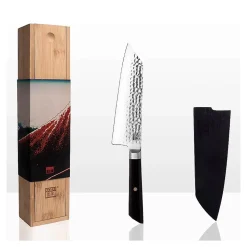 Couteau Santoku Bunka Lame 17 cm - KOTAI - Couteau japonais Gris 17cm / 30cm