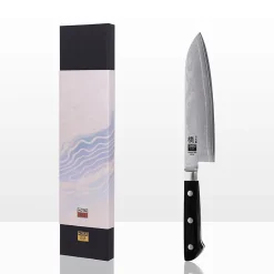 Couteau Santoku Hashi Damas Lame 18 cm - KOTAI - Couteau japonais Gris