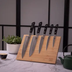 Couteau Santoku Hashi Damas Lame 18 cm - KOTAI - Couteau japonais Gris