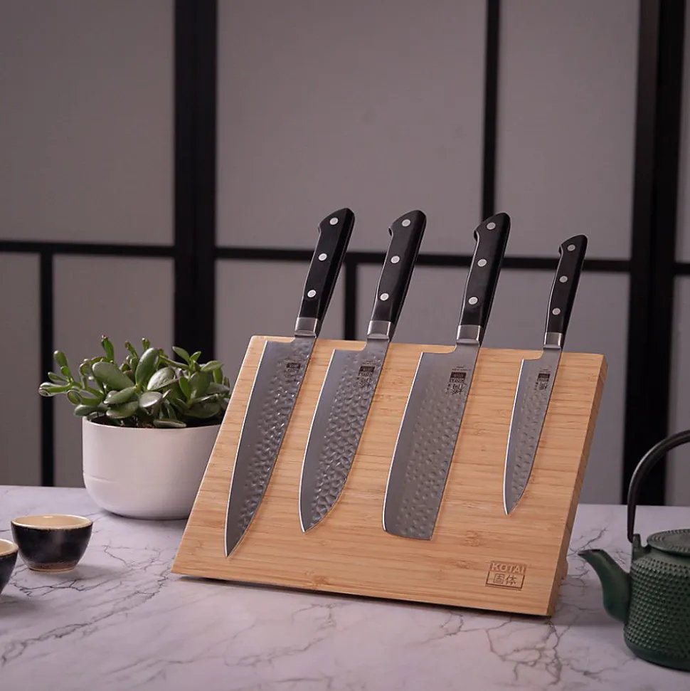 Couteau Santoku Hashi Tsuchime Lame 17 cm - KOTAI - Couteau japonais Gris