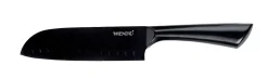 Couteau santoku noir en acier inoxydable Ace grande taille