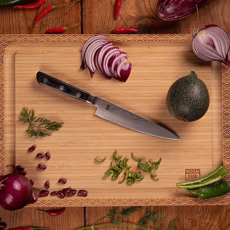 Couteau Universel Hashi Damas Lame 15 cm - KOTAI - Couteau japonais Gris