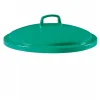 Couvercle avec poignée pour poubelle ronde tri sélectif 50 L - vert