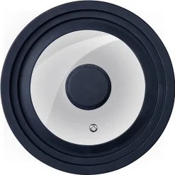 Couvercle de cuisson adaptable de 24 à 28 cm en verre et silicone Fackelmann