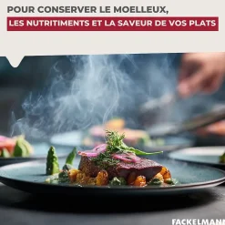 Couvercle de cuisson adaptable de 24 à 28 cm en verre et silicone Fackelmann