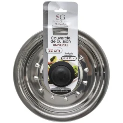 Couvercle en inox universel 16/18/20 cm - 5Five