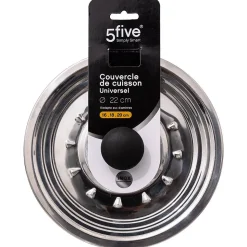 Couvercle en inox universel 16/18/20 cm - 5Five