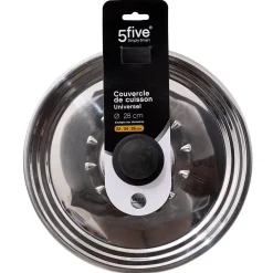 Couvercle en inox universel 22/24/26 cm - 5Five