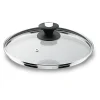 Couvercle en verre bord inox 14 cm