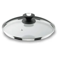 Couvercle en verre bord inox 14 cm