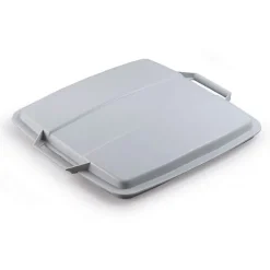 Couvercle pour poubelle carrée Durabin 90 litres - Gris