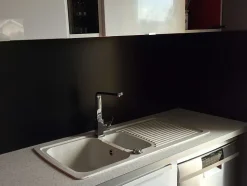 Crédence - Fond de hotte - Aluminium Noir RAL 9005 sat - H75cm x L120cm