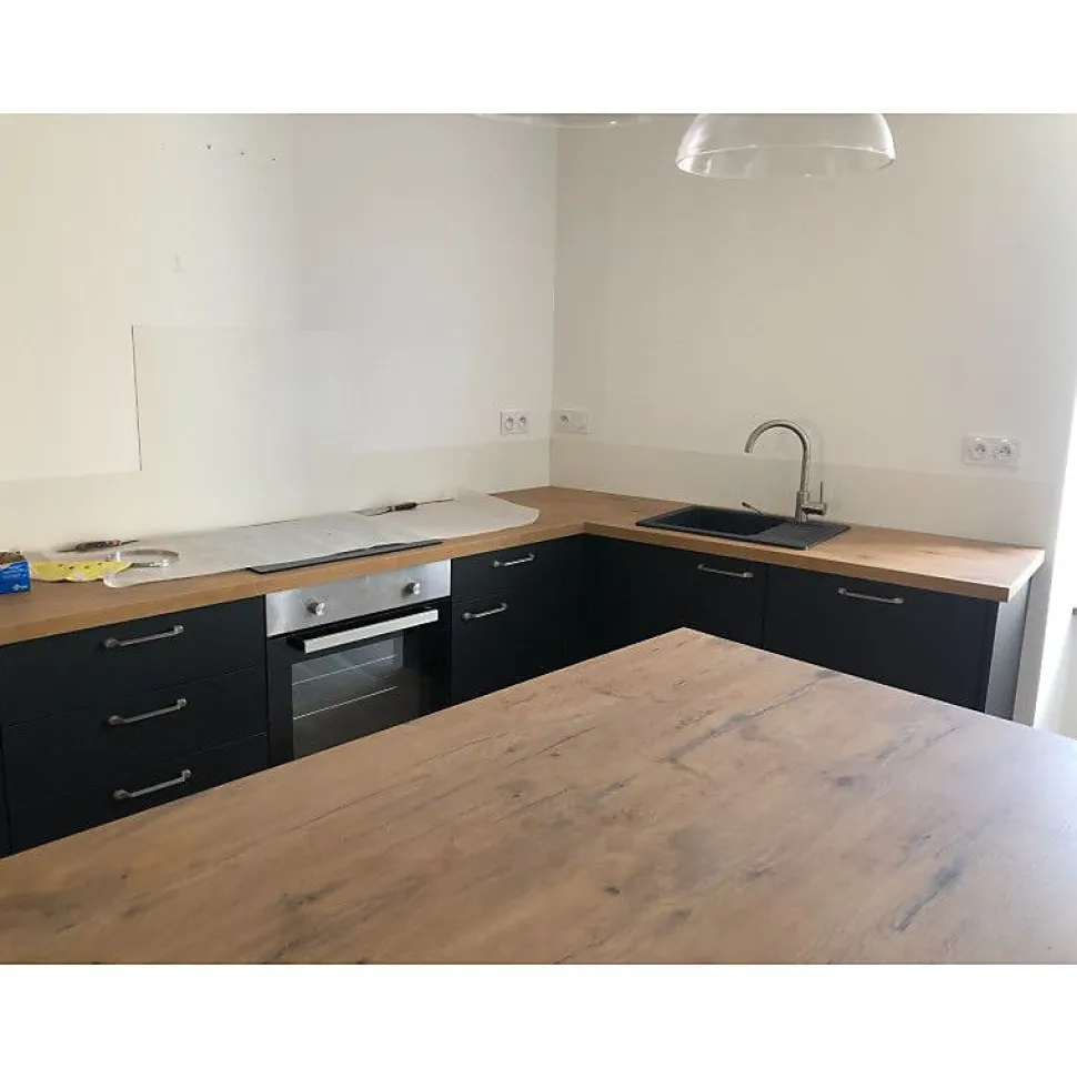 Crédence - Fond de hotte - Aluminium Blanc RAL 9010 sat - H55cm x L90cm