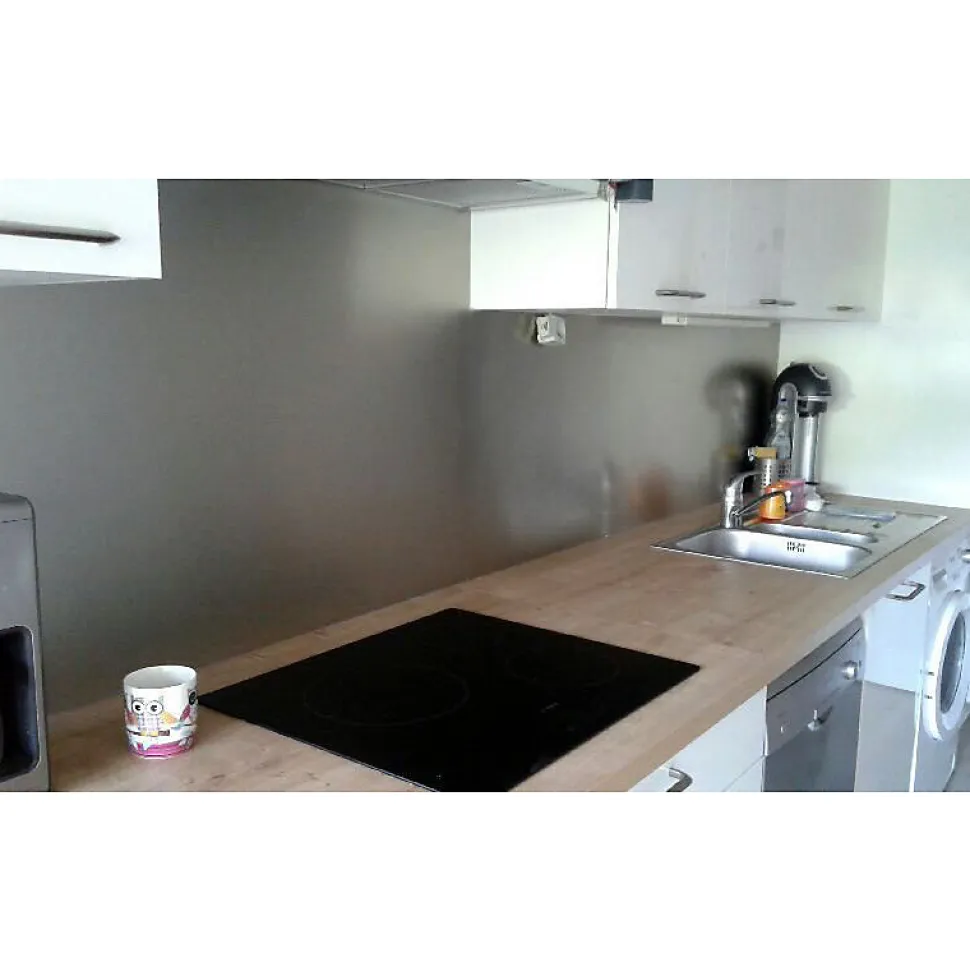Crédence - Fond de hotte - Aluminium Anodisé Brossé - H75cm x L70cm