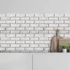 Crédence adhésive briques blanches 60x200 cm