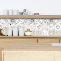 Crédence adhésive carreaux de ciment 60x300 cm