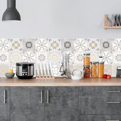 Crédence adhésive carreaux de ciment 60x300 cm