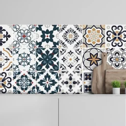 Crédence adhésive carreaux de ciment 60x200 cm