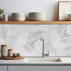 Crédence adhésive effet brush gris 60x200 cm