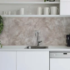 Crédence adhésive effet béton cuivré 60x200 cm